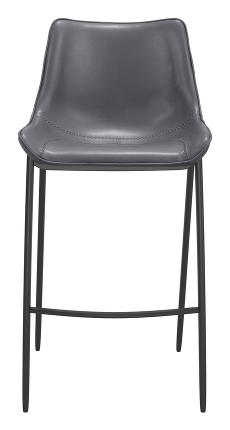Magnus Dark Gray & Black Barstool (Set of 2) by Zuomod at Eve Furniture