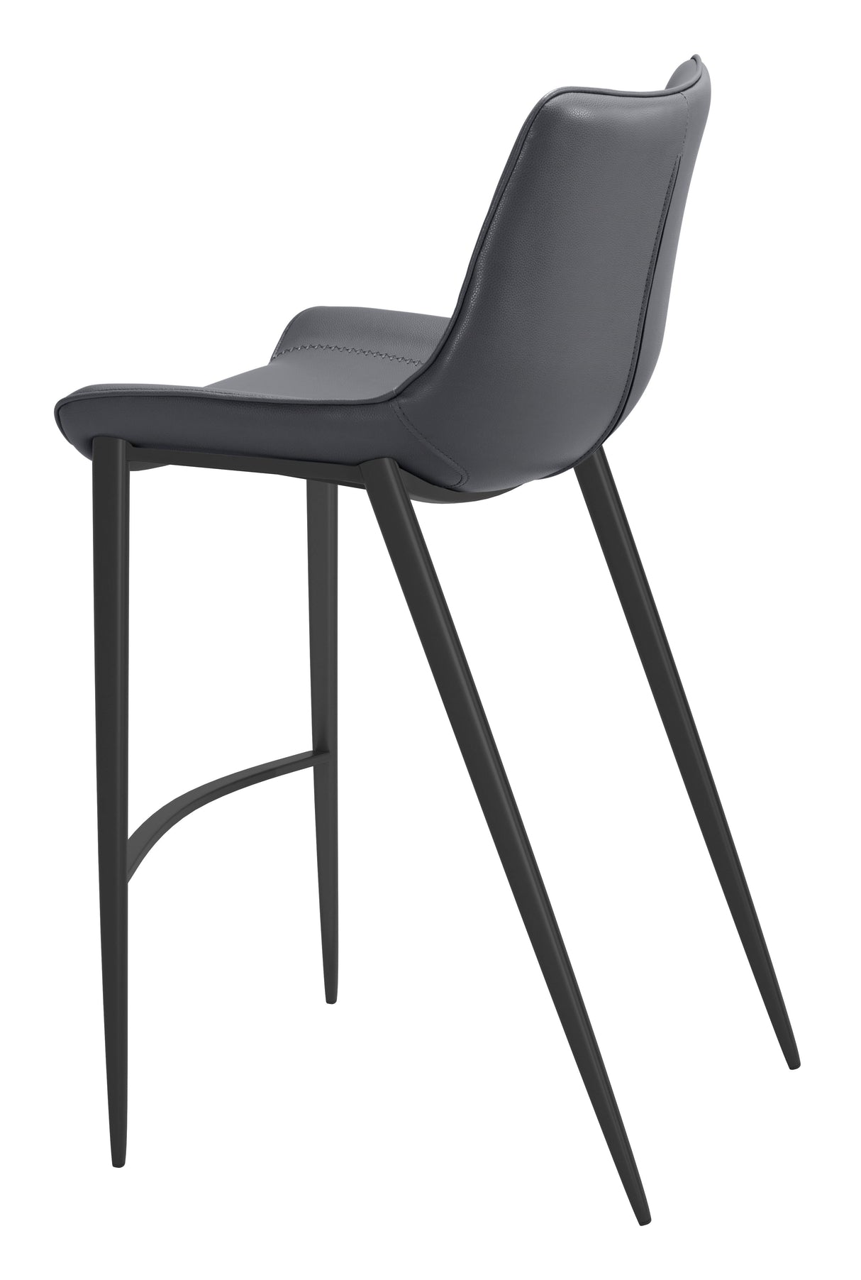 Magnus Dark Gray & Black Barstool (Set of 2) by Zuomod at Eve Furniture