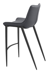 Magnus Dark Gray & Black Barstool (Set of 2) by Zuomod at Eve Furniture