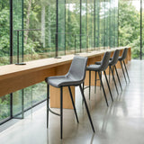 Magnus Dark Gray & Black Barstool (Set of 2) by Zuomod at Eve Furniture