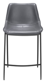 Magnus Dark Gray & Black Counter Stool (Set of 2) by Zuomod at Eve Furniture