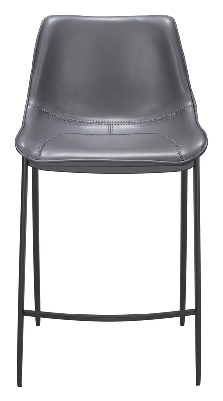Magnus Dark Gray & Black Counter Stool (Set of 2) by Zuomod at Eve Furniture