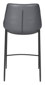 Magnus Dark Gray & Black Counter Stool (Set of 2) by Zuomod at Eve Furniture
