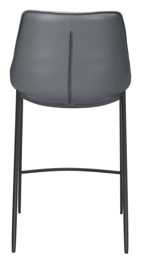 Magnus Dark Gray & Black Counter Stool (Set of 2) by Zuomod at Eve Furniture