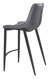 Magnus Dark Gray & Black Counter Stool (Set of 2) by Zuomod at Eve Furniture