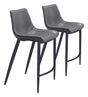 Magnus Dark Gray & Black Counter Stool (Set of 2) by Zuomod at Eve Furniture