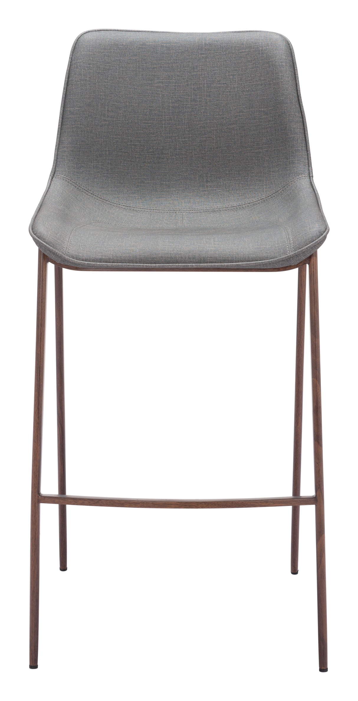 Magnus Slate Gray & Walnut Barstool (Set of 2) by Zuomod at Eve Furniture