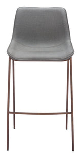 Magnus Slate Gray & Walnut Barstool (Set of 2) by Zuomod at Eve Furniture
