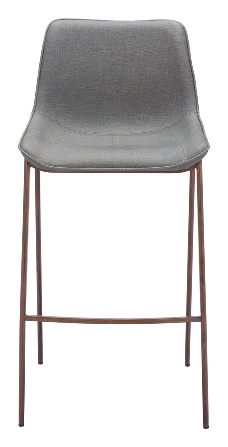 Magnus Slate Gray & Walnut Barstool (Set of 2) by Zuomod at Eve Furniture