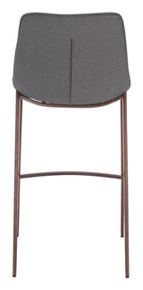 Magnus Slate Gray & Walnut Barstool (Set of 2) by Zuomod at Eve Furniture