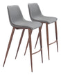 Magnus Slate Gray & Walnut Barstool (Set of 2) by Zuomod at Eve Furniture