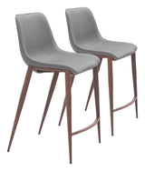 Magnus Slate Gray & Walnut Counter Stool (Set of 2) by Zuomod at Eve Furniture