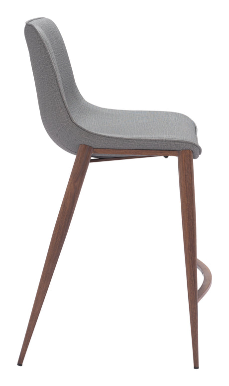 Magnus Slate Gray & Walnut Counter Stool (Set of 2) by Zuomod at Eve Furniture