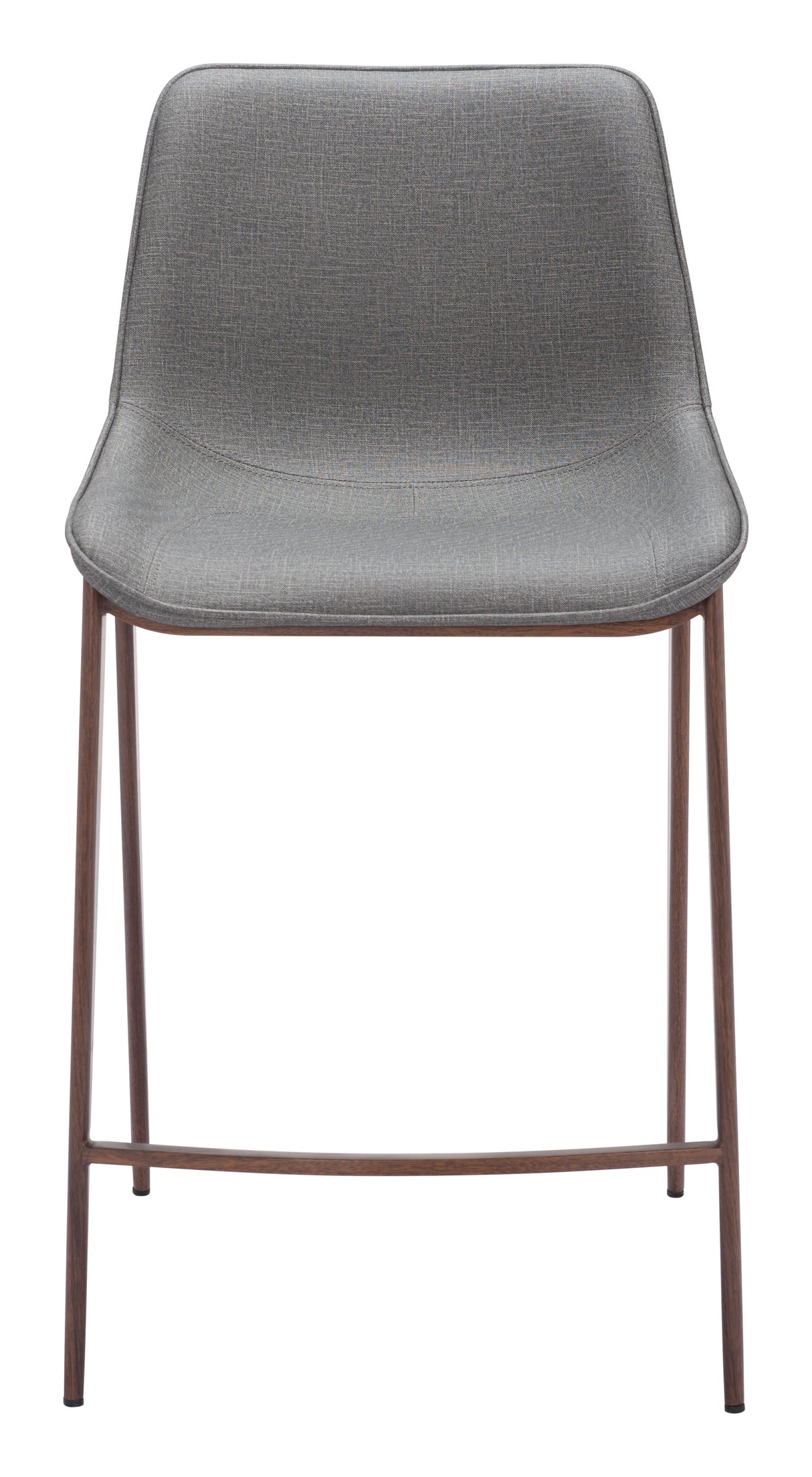 Magnus Slate Gray & Walnut Counter Stool (Set of 2) by Zuomod at Eve Furniture