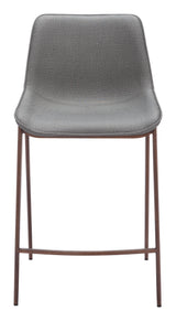 Magnus Slate Gray & Walnut Counter Stool (Set of 2) by Zuomod at Eve Furniture