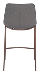 Magnus Slate Gray & Walnut Counter Stool (Set of 2) by Zuomod at Eve Furniture