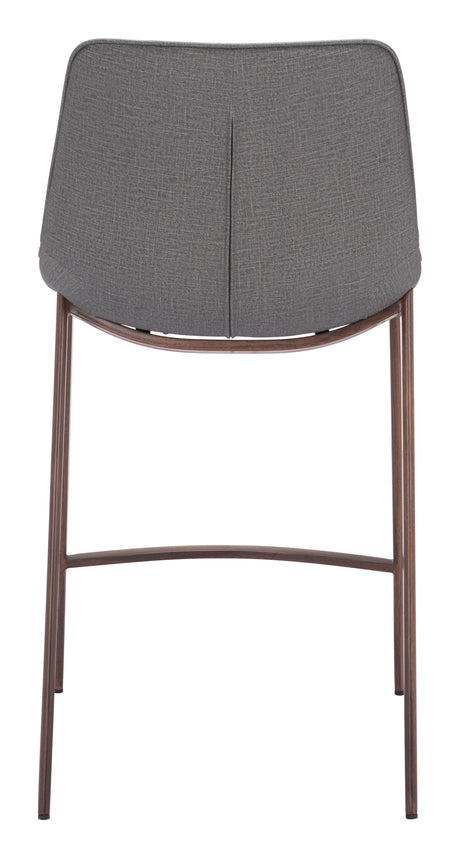 Magnus Slate Gray & Walnut Counter Stool (Set of 2) by Zuomod at Eve Furniture