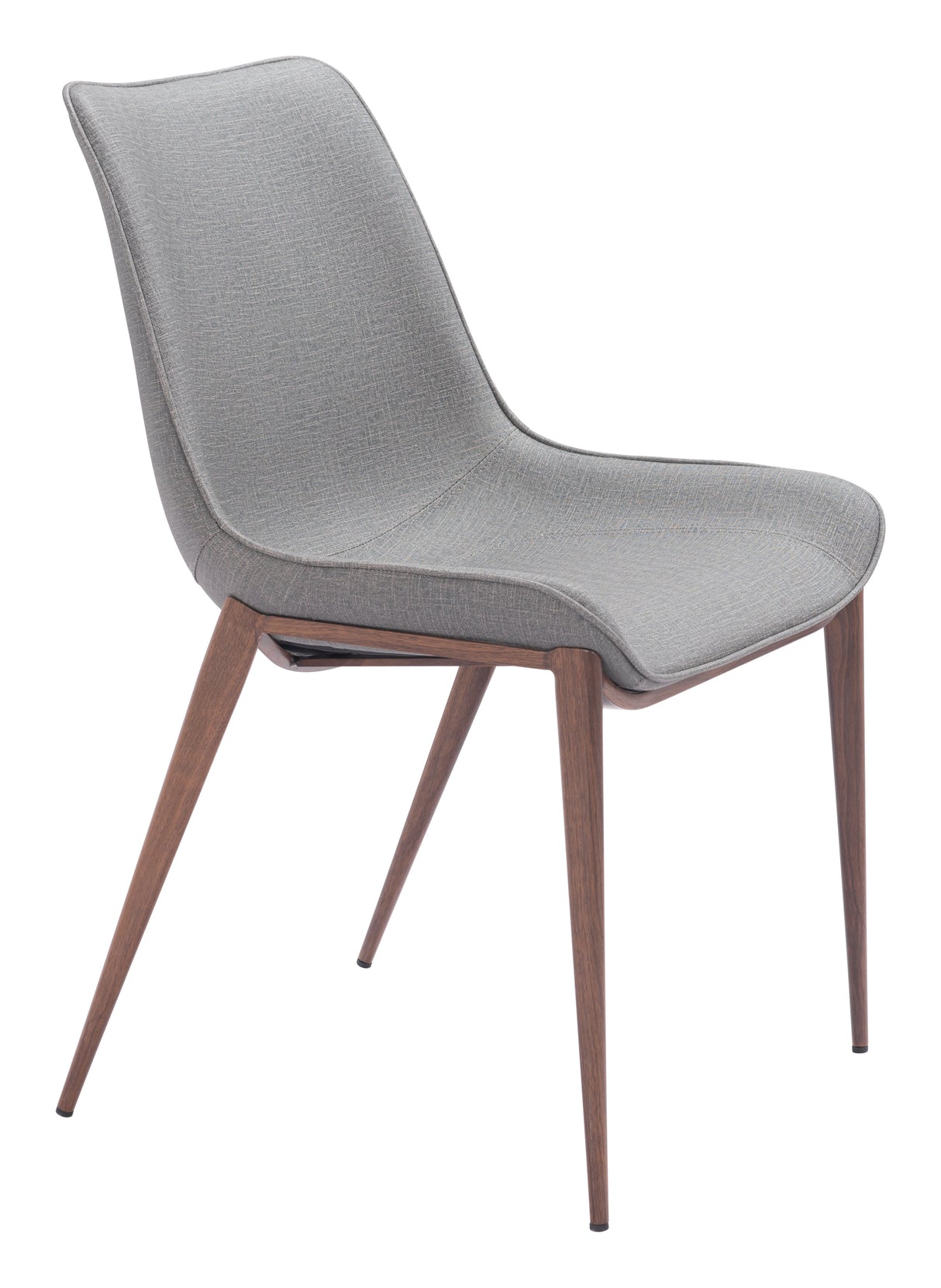 Magnus Slate Gray & Walnut Dining Chair (Set of 2) by Zuomod at Eve Furniture