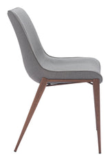 Magnus Slate Gray & Walnut Dining Chair (Set of 2) by Zuomod at Eve Furniture