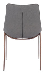 Magnus Slate Gray & Walnut Dining Chair (Set of 2) by Zuomod at Eve Furniture