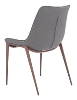 Magnus Slate Gray & Walnut Dining Chair (Set of 2) by Zuomod at Eve Furniture