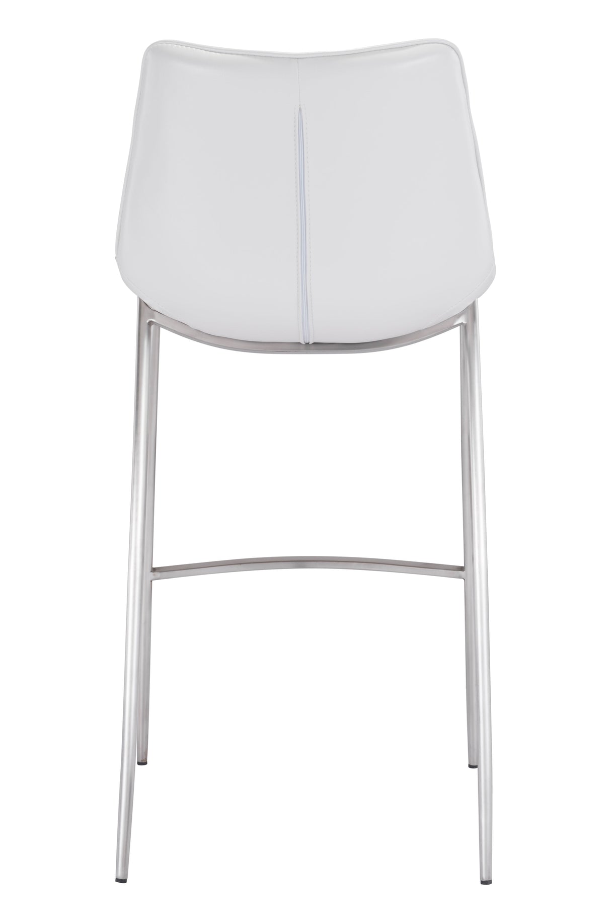 Magnus White & Silver Barstool (Set of 2) by Zuomod at Eve Furniture