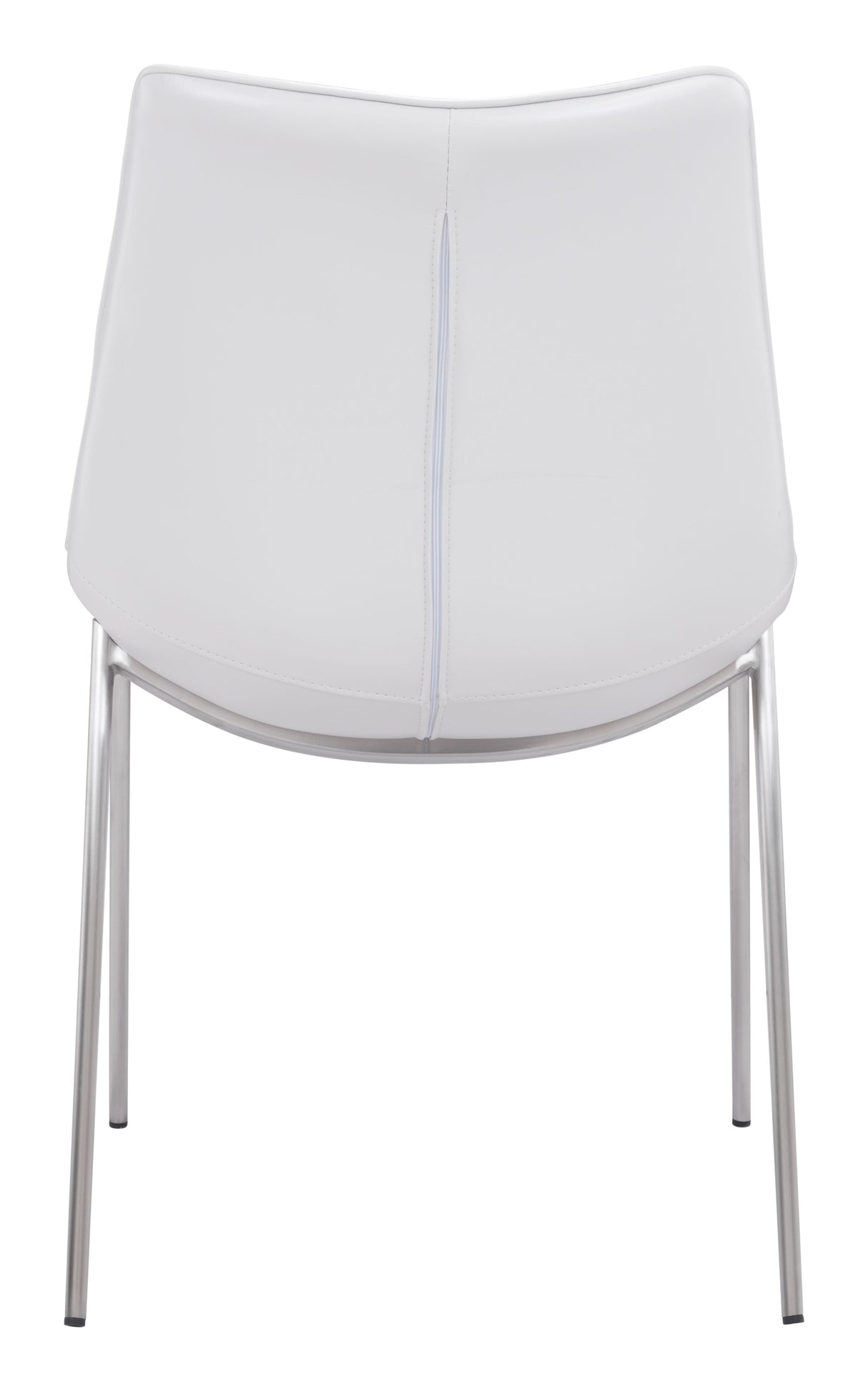 Magnus White & Silver Dining Chair (Set of 2) by Zuomod at Eve Furniture