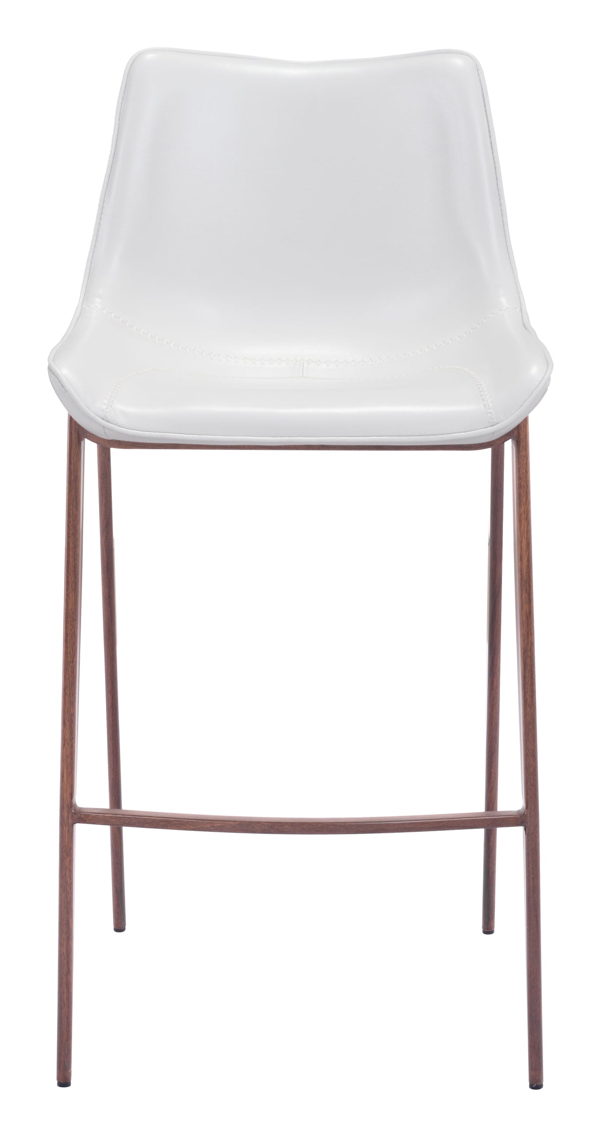 Magnus White & Walnut Barstool (Set of 2) by Zuomod at Eve Furniture