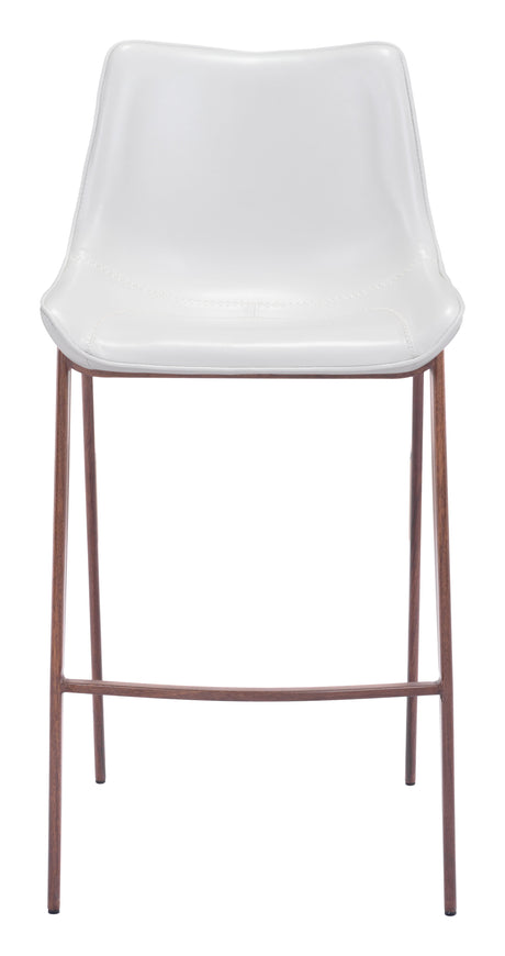 Magnus White & Walnut Barstool (Set of 2) by Zuomod at Eve Furniture