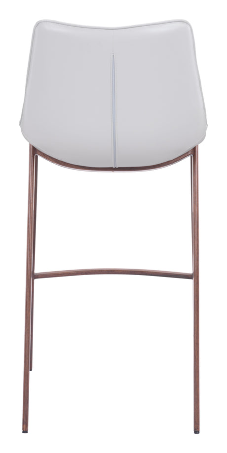 Magnus White & Walnut Barstool (Set of 2) by Zuomod at Eve Furniture