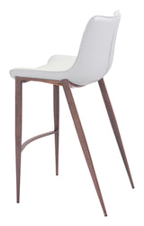 Magnus White & Walnut Barstool (Set of 2) by Zuomod at Eve Furniture
