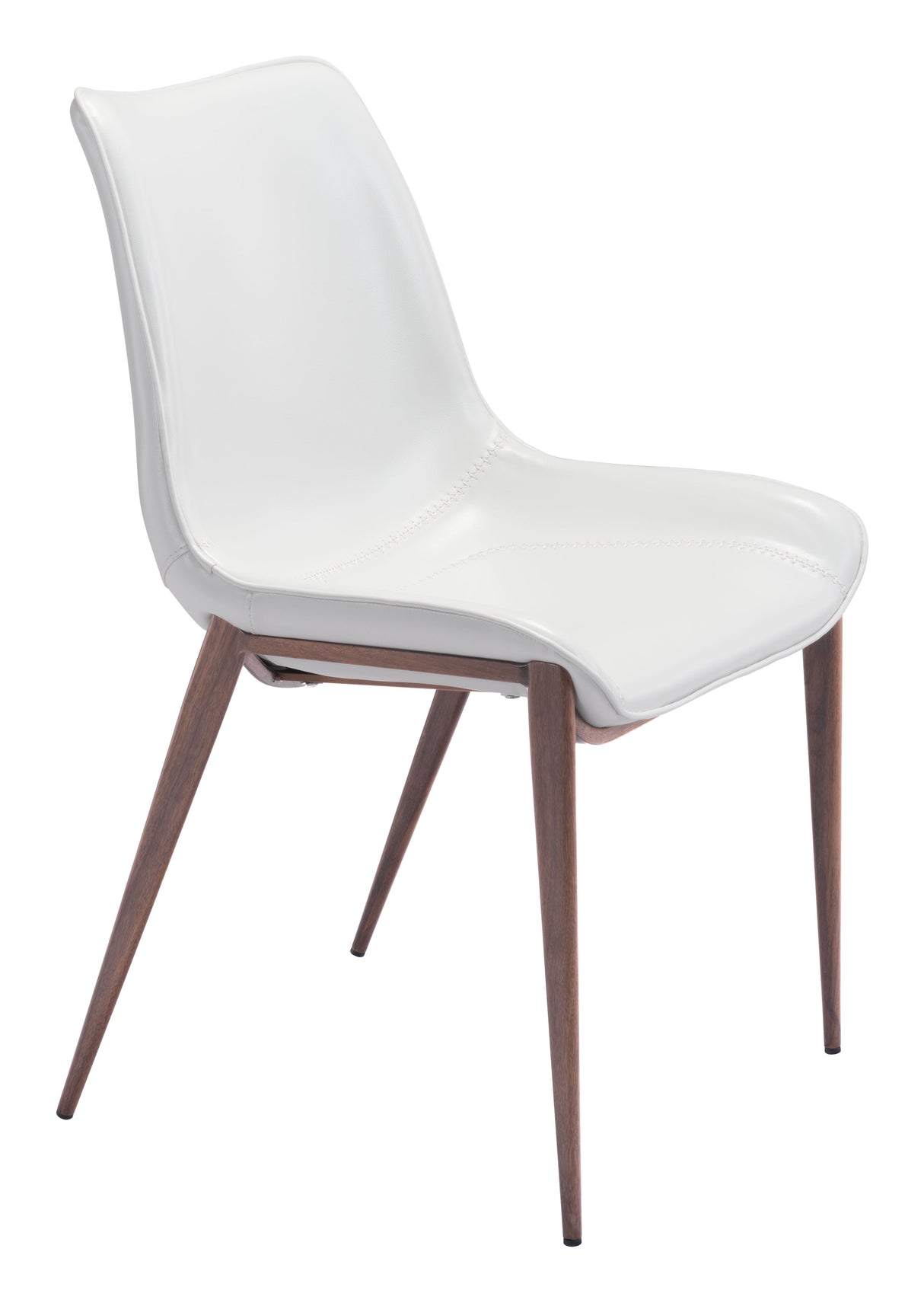 Magnus White & Walnut Dining Chair (Set of 2) by Zuomod at Eve Furniture