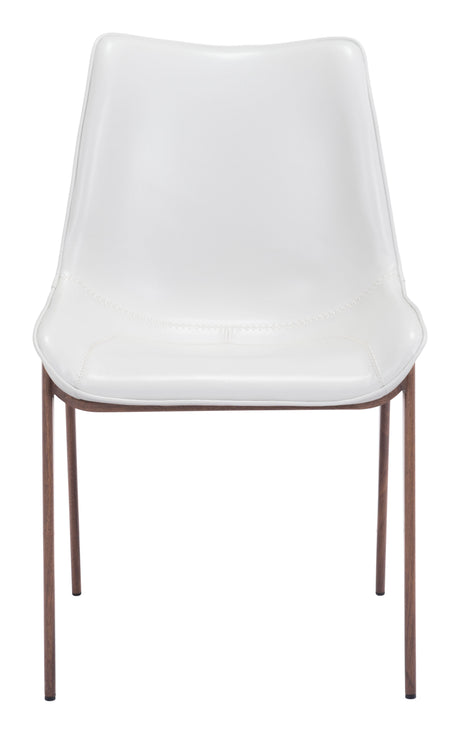 Magnus White & Walnut Dining Chair (Set of 2) by Zuomod at Eve Furniture