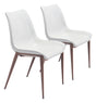 Magnus White & Walnut Dining Chair (Set of 2) by Zuomod at Eve Furniture