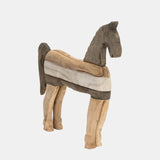 Mago Wood 15", Horse Sculputure, Dark Brown