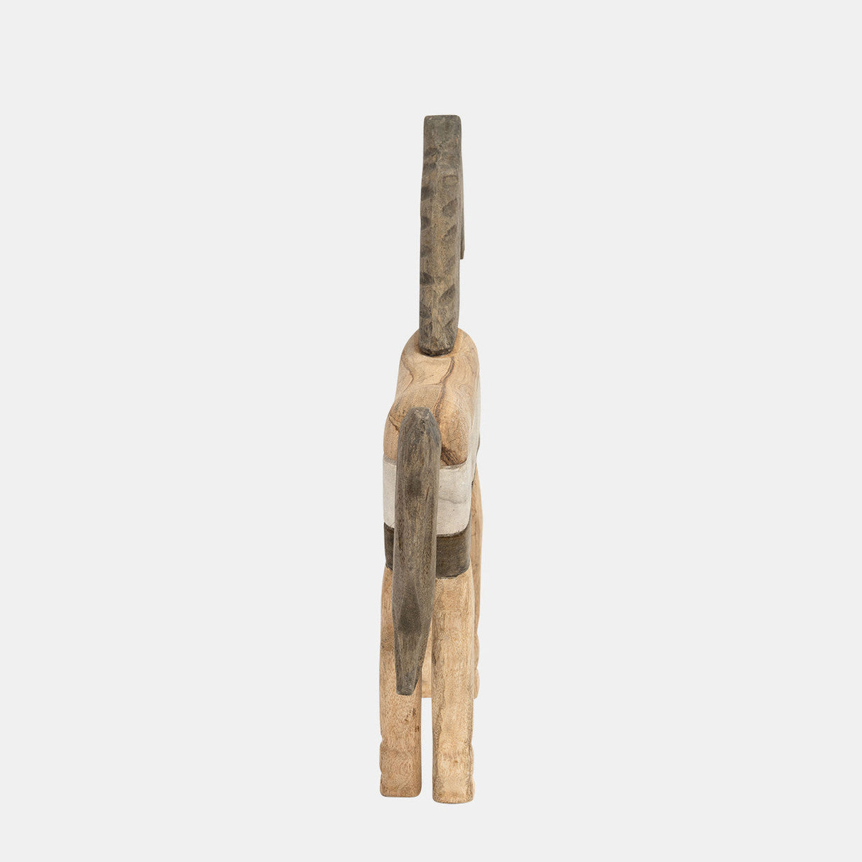 Mago Wood 15", Horse Sculputure, Dark Brown