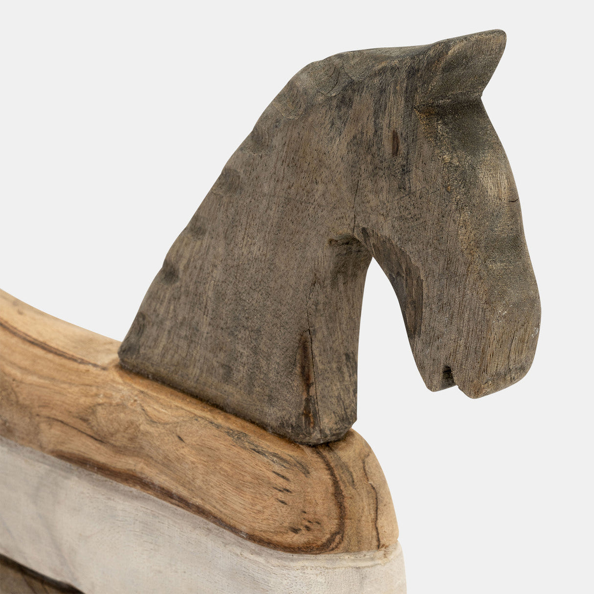 Mago Wood 15", Horse Sculputure, Dark Brown