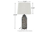 Mahima Black/White Table Lamp by Ashley at Eve Furniture