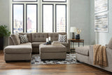 Mahoney Chocolate 2-Piece Left Arm Facing Chaise Sectional by Ashley at Eve Furniture