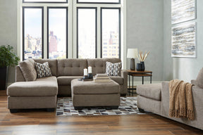 Mahoney Chocolate 2-Piece Left Arm Facing Chaise Sectional by Ashley at Eve Furniture