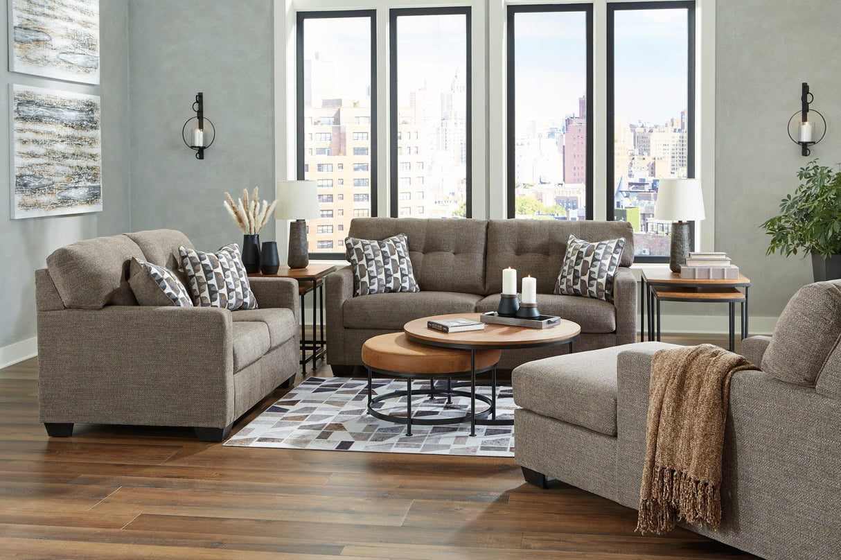 Mahoney Chocolate Living Room Set by Ashley at Eve Furniture