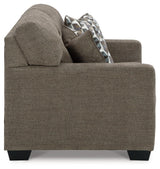 Mahoney Chocolate Loveseat by Ashley at Eve Furniture