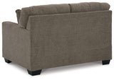 Mahoney Chocolate Loveseat by Ashley at Eve Furniture