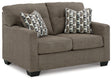 Mahoney Chocolate Loveseat by Ashley at Eve Furniture