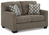 Mahoney Chocolate Loveseat by Ashley at Eve Furniture