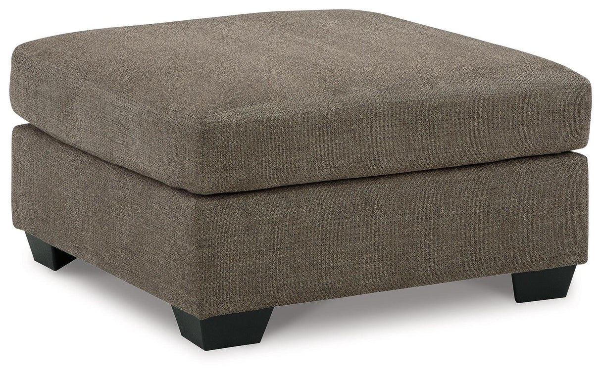 Mahoney Chocolate Oversized Accent Ottoman by Ashley at Eve Furniture