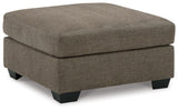 Mahoney Chocolate Oversized Accent Ottoman by Ashley at Eve Furniture