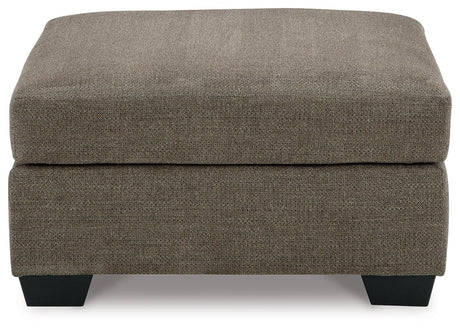 Mahoney Chocolate Oversized Accent Ottoman by Ashley at Eve Furniture