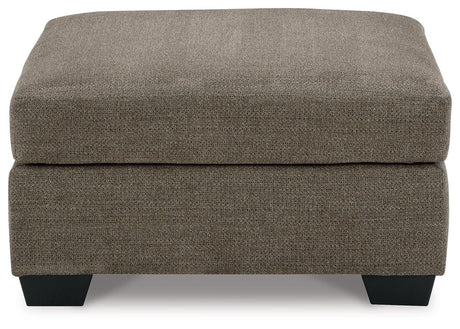 Mahoney Chocolate Oversized Accent Ottoman by Ashley at Eve Furniture