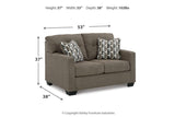 Mahoney Chocolate Sofa and Loveseat by Ashley at Eve Furniture